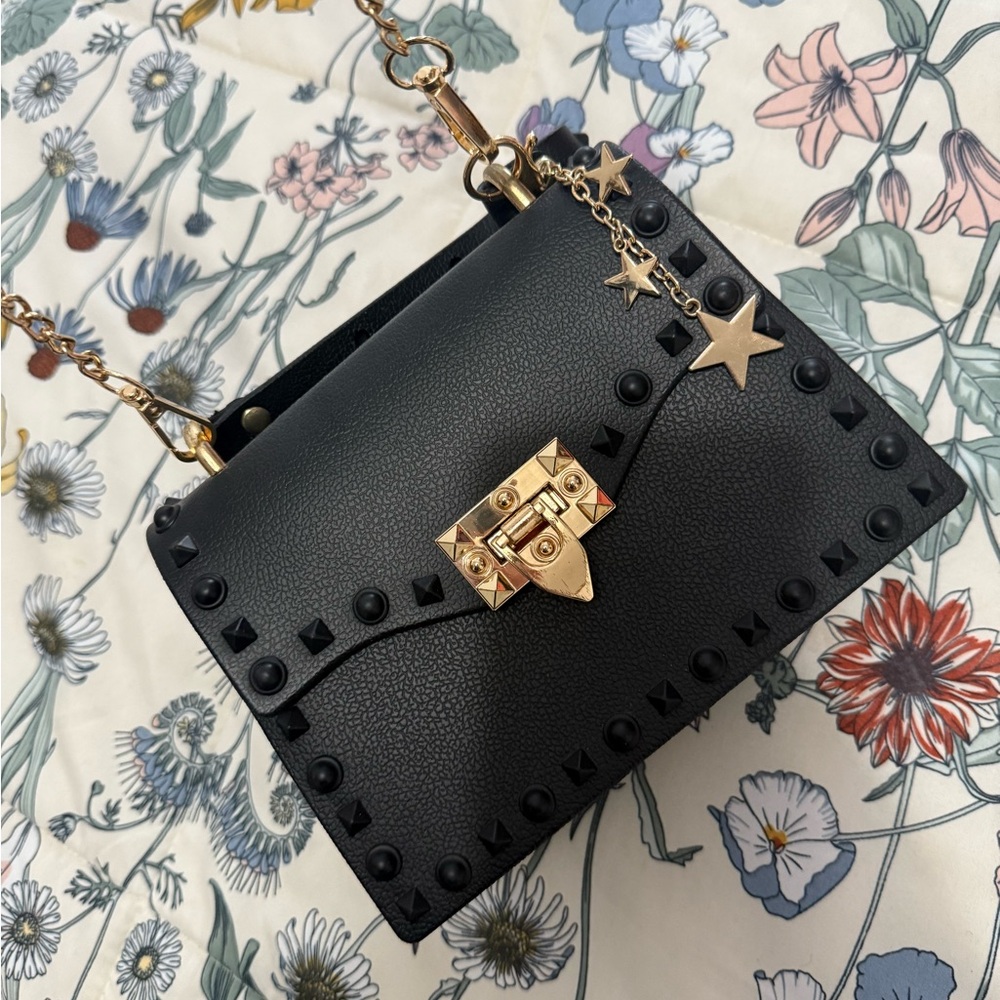 Black Studded Women's Bag